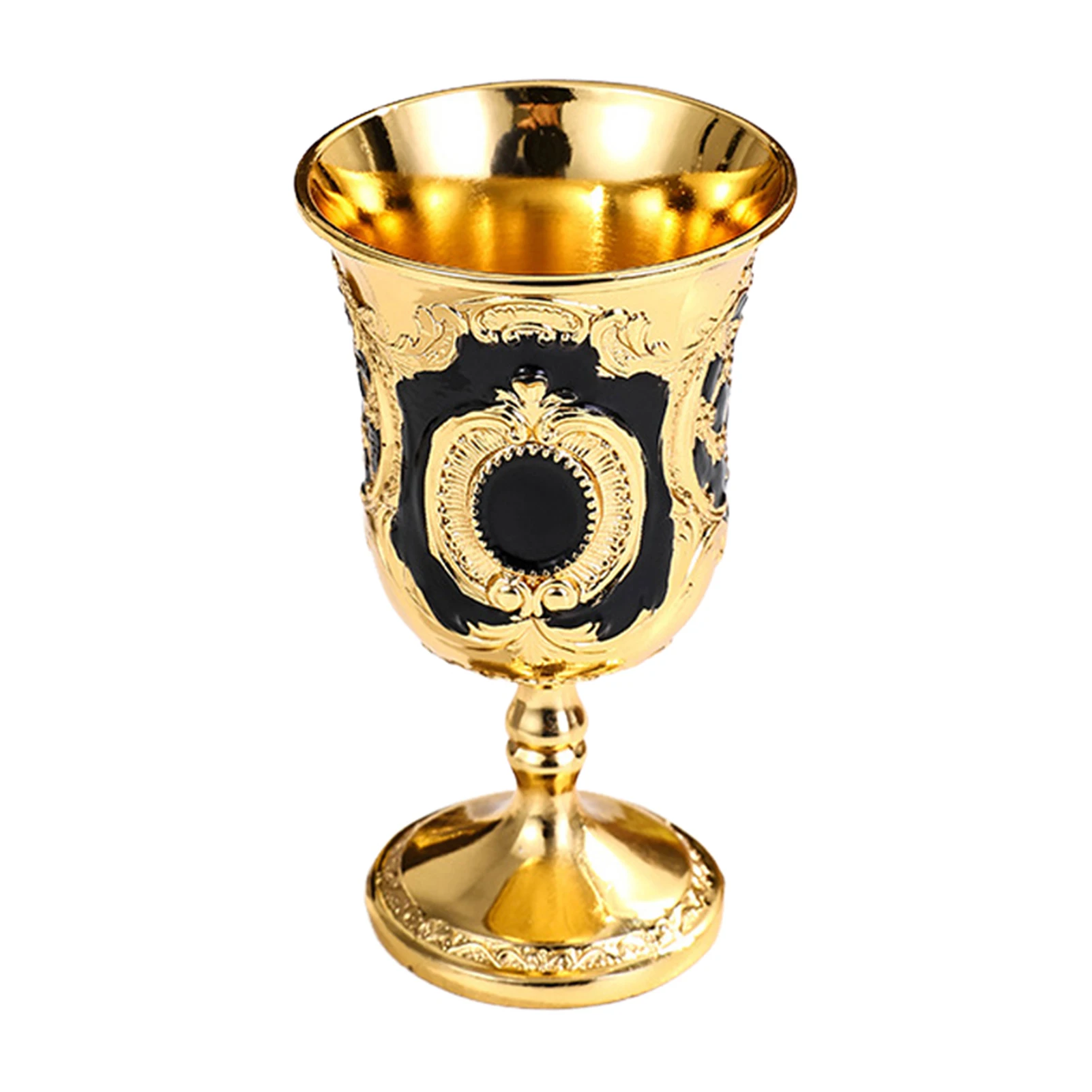 Vintage Medieval Wine Goblet Elegant Imitation Royal Wine Cup Russian Vodka Glass Goblet for Housewarming Festive Gift