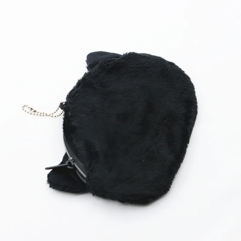 لطيف هالوين القطيفة السوداء القط عملة المحفظة أحمر الشفاه حقيبة التخزين الفتيات هدايا حفلة عيد ميلاد