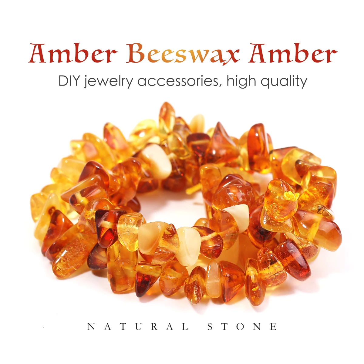 Hochwertige natürliche echte Bernstein Bienenwachs Bernstein unregelmäßige lose Perlen 4x6mm Chips Perlen Schmuck machen Sammler Gdelicate Geschenk – Detail 17