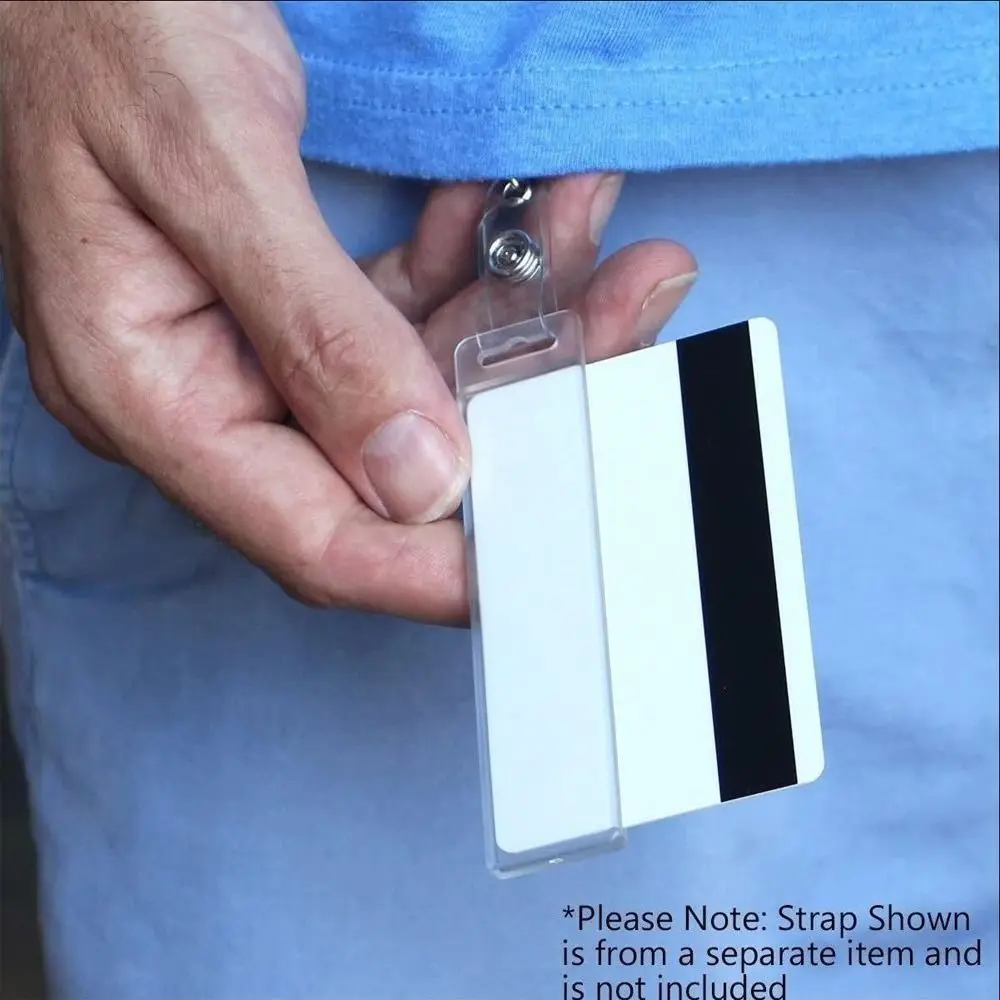 Accessories Half Card Swipe Badge Holder Hard Transparent Card Protectors Reusable Passes Protector Sleeve