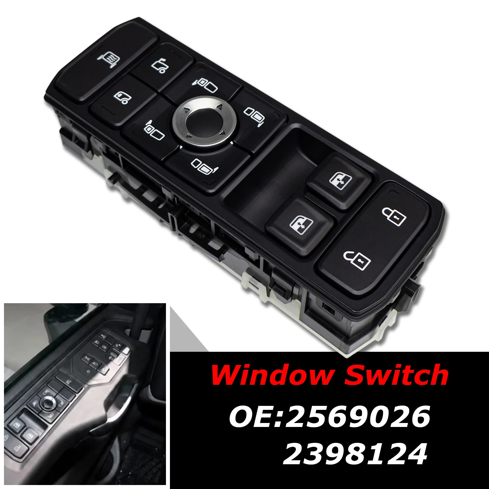 2569026 2398124 Power Master Control Window Switch Lifter New High Quality Switch For Scania L P G R S Series Truck Parts