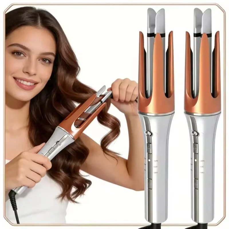 Hot Selling Automatic Ceramic Hair Curler LCD Temp Display Fast Heating Portable Auto Hair Styling Iron For Women