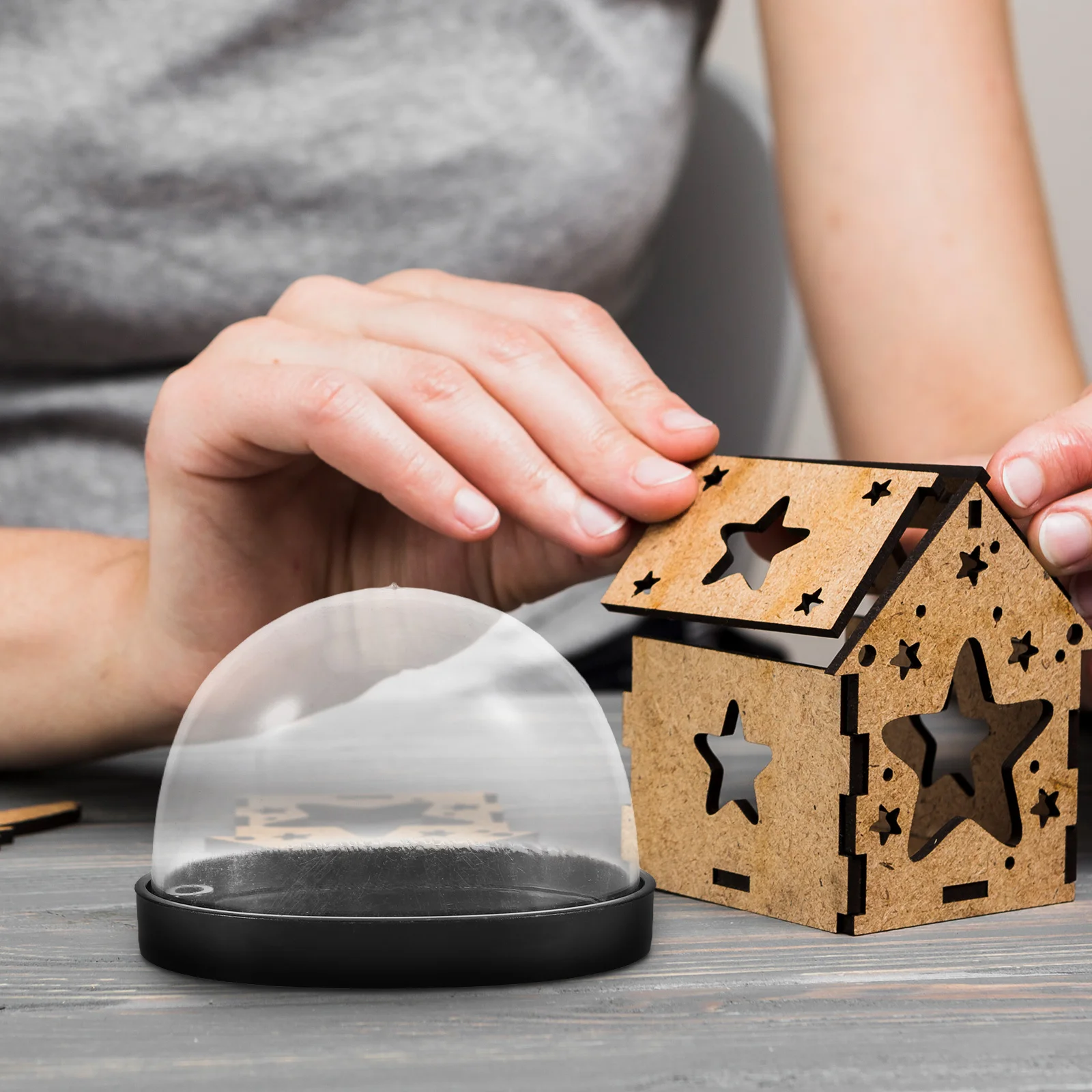 6 Stück transparente Staubschutzhülle, klare Mini-Kuppel für Heimwerker, Kunsthandwerk, hohe Transparenz, Anzeige, Andenken, Terrarium, Dekoration, Zuhause