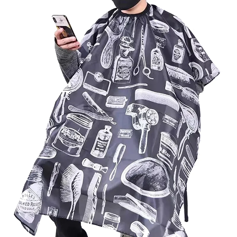 Retro Anti-static Haircut Cloth Adjustable Waterproof Hairdresser Coats Barber Comfortable Breathable Hairdressing Supplies