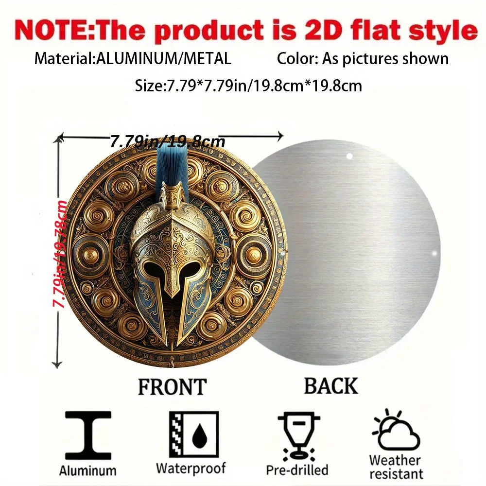 [Golden War God Shield] 2D flat Golden War God Shield | Nordic Mythology Power | Viking Warrior Theme | Embossed Shield Emblem W