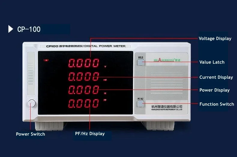 2026 CP100 Basic Version Intelligent Digital Power Meter 220V High Precision Electrical Parameter Tester