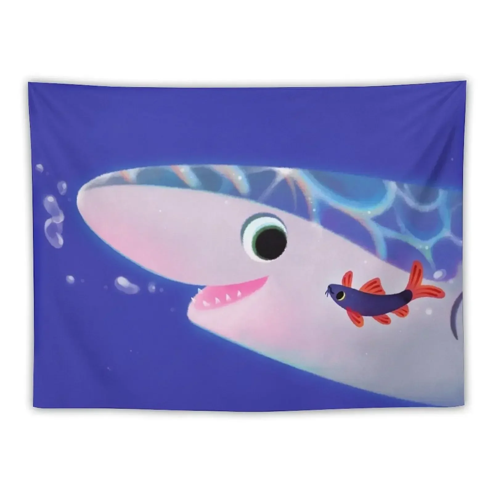 Rainbow shark meets blue shark Tapestry Home Decoration Things To The Room Room Decoration Aesthetic Room Decor Tapestry