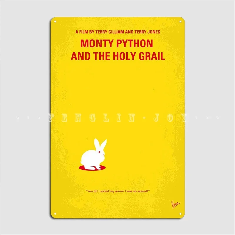Monty Python And The Holy Grail Minimal Movie Metal Sign Cinema Living Room Club Bar Create Garage Decoration Tin Sign Poster