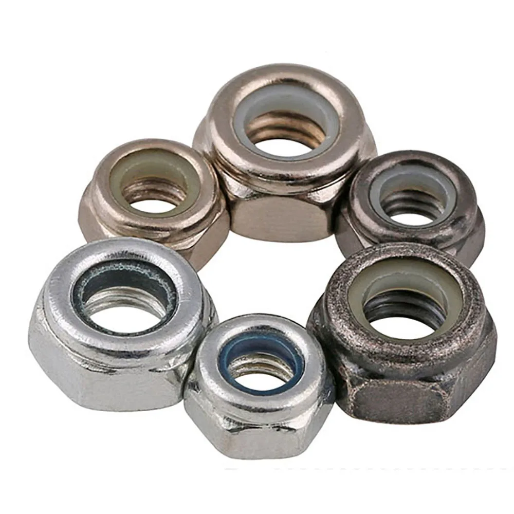 10Pcs/lots Nylon Self-locking Nuts M2 M2.5 M3 M4 M5 M6 M8 M10 M12 M14 M16 Anti-loose Non-slip Nut For Screw Bolt Fasteners