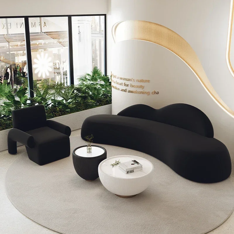 

Minimalist Designer Living Room Sofa Black Lounge Light Luxury Unusual Couch Ergonomic Reading Canape Salon Bedroom Furniture