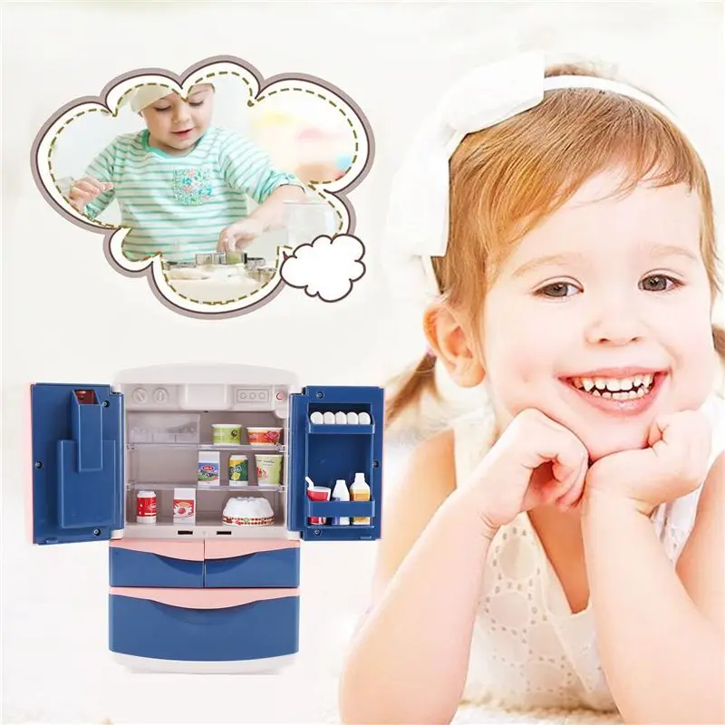 A71Z Yh218-2Ce 家庭用シミュレーション冷蔵庫 子供用小型家電 男の子と女の子向けセット 音楽とライト付き