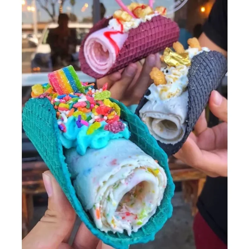 لون مخصص صغير الكهربائية البيض الإفطار الكسترد مثلجات البيتزا كريب صانع الوافل المستديرة