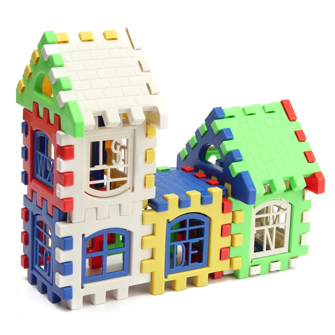 

24PCS Children Puzzle plastic letter Building blocks house toy