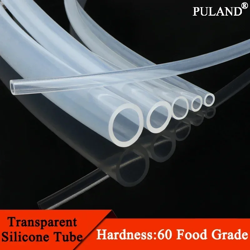 

1 Meter Food Grade Clear Transparent Silicone Rubber Hose ID 0.51 2 3 4 5 6 7 8 9 10 mm O.D Flexible Nontoxic Silicone Tube