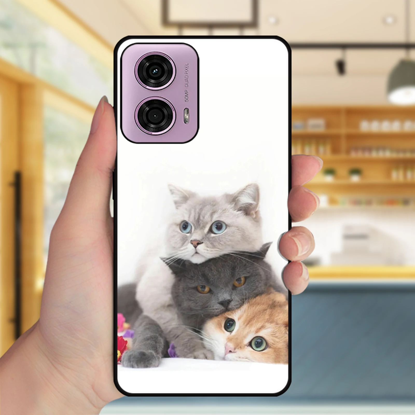 Silicone Case For Motorola Moto G24 Fashion Cute Cat Dog Cartoon Pattern TPU Cover For Motorola Moto G 24 Power 24Power XT2423-1