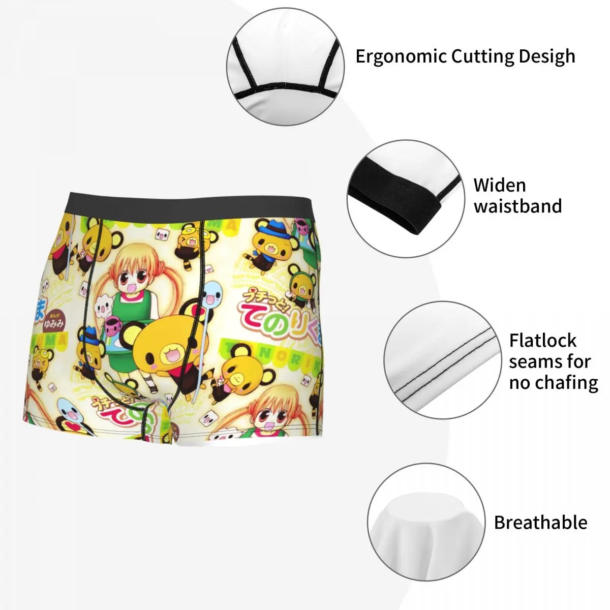 Custom Disney Cartoon Tenorikuma Sanrio Anime Bear Underwear Men Print Boxer Shorts Panties Briefs Breathable Underpants