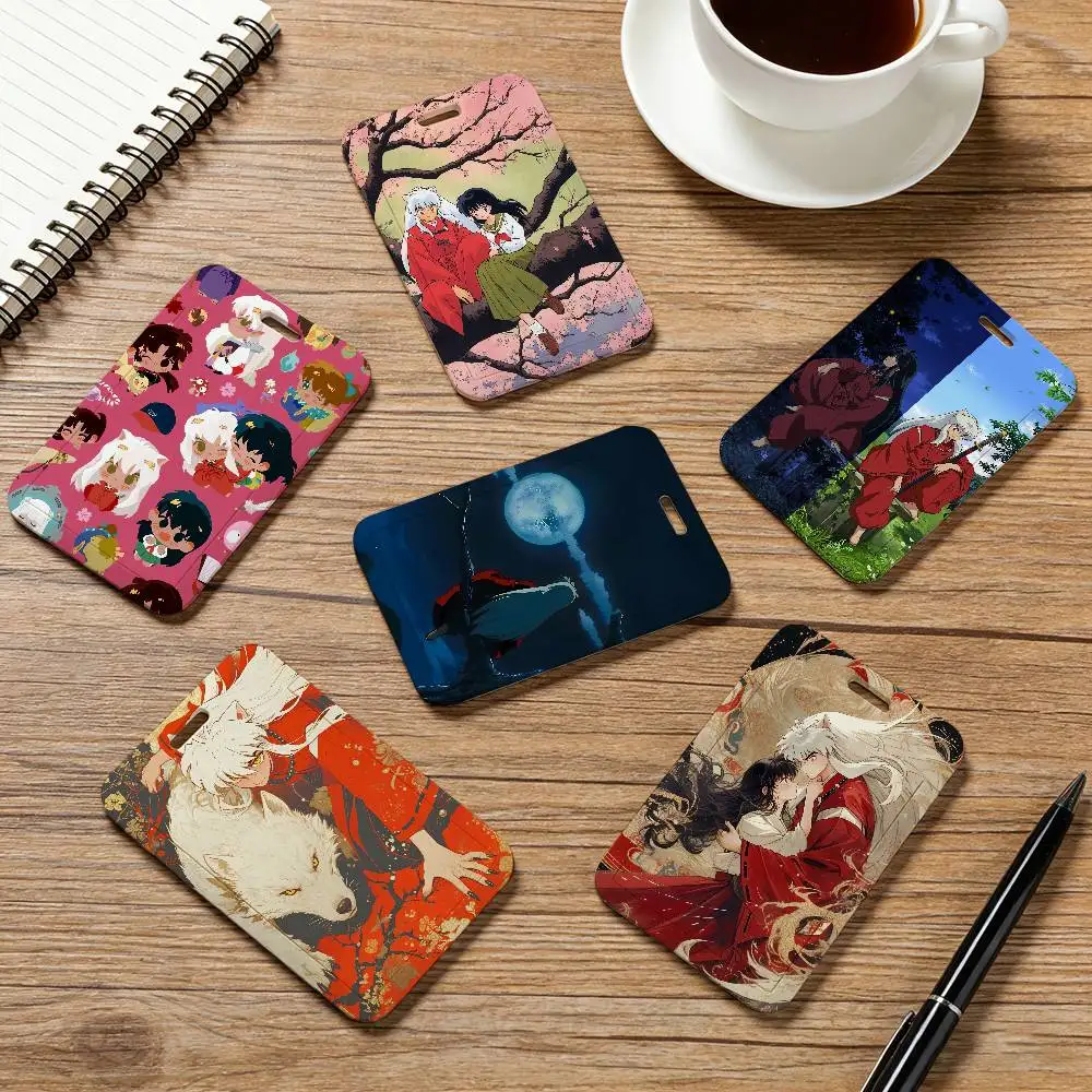 Anime I-Inuyasha Kartenhalter, Schlüsselband, Firmenmitarbeiterausweis, Unisex, Ausweis, Namenskarte, Arbeitskartenhalter, Bürobedarf