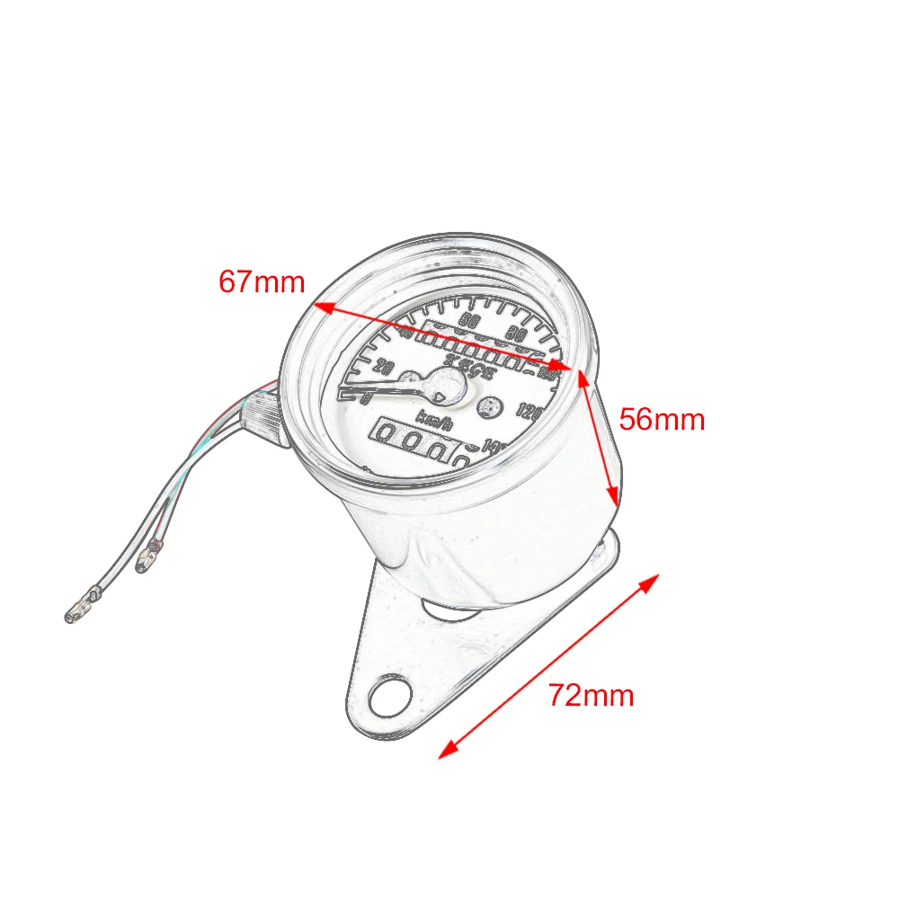 Motorcycle Odometer Speedometer Tachometer Speedo Meter LED For Honda Cafe Racer