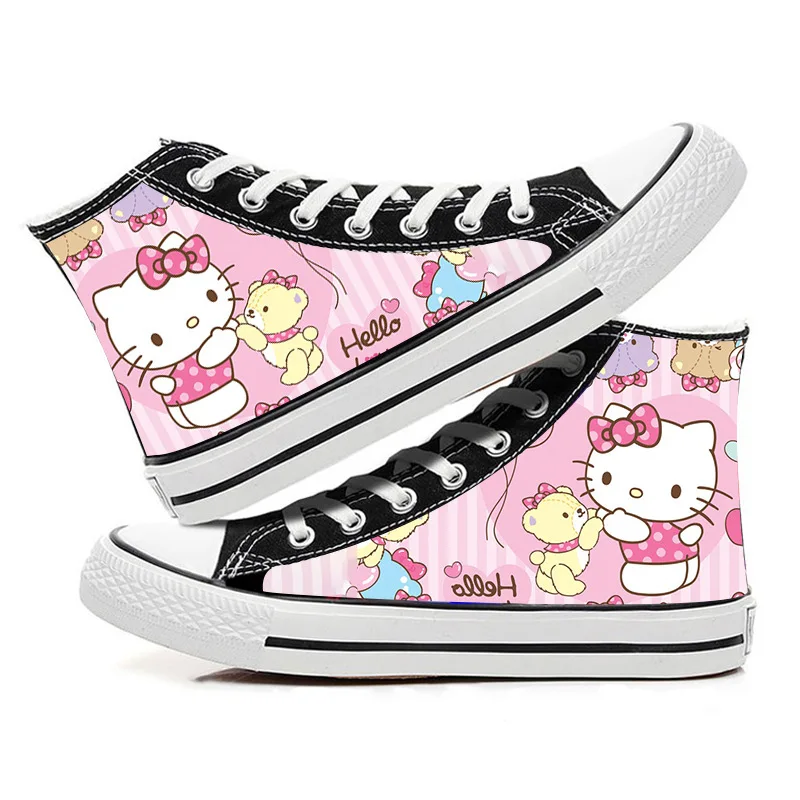 Hello Kitty My Melody Canvas Shoes Cartoon New Summer Thin High-Top Sneakers Students Versatile Casual Shoes