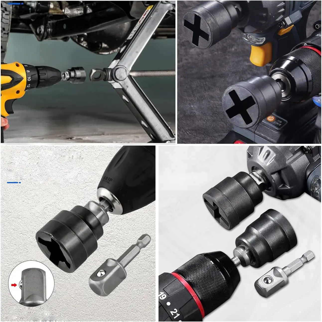 Hochleistungs-Anhänger-Wagenheber-Bohrer-Adapter aus Stahl, elektrischer Aufsatz für die Nivellierung von Booten und Wohnmobile, schnelle Installation, stabiler Notfall-Werkzeugsatz – Detail 10