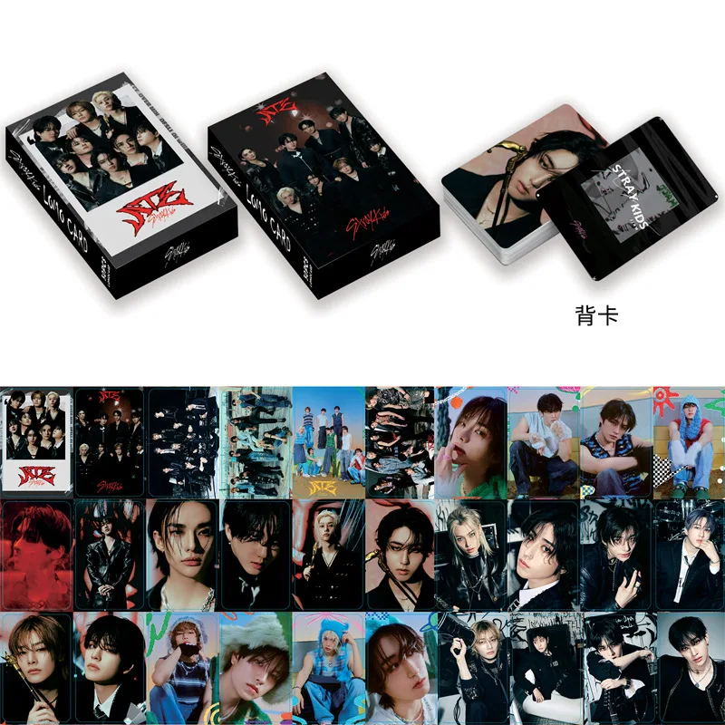 

30 шт., коллекционная карта Straykids SKZOO в упаковке, двусторонняя карта ЛОМО, HD-фотокарта, фотокарточка, поздравительная открытка