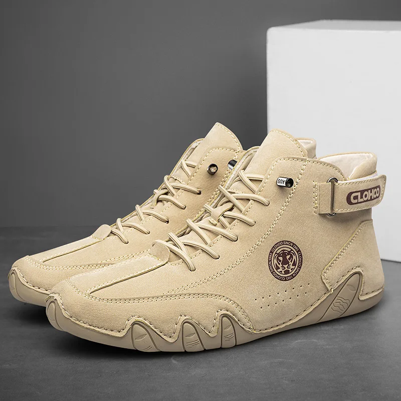 

Men's Boots Large Size Casual ort Tube Leather Splicing Sle Autumn Winter Hot S Eight-Armed Octopus oes