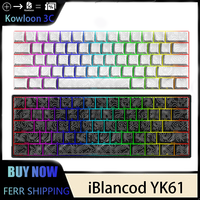 iBlancod YK61 Magnetic Shaft Mechanical Wired Adjustable Key Range Keyboard FPS Gaming RGB Lighting 61 Keys 1000Hz Hot Swappable