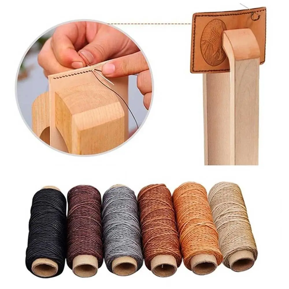 30m/roll Tool Handicraft DIY Flat Leather Cord Waxed Thread Sewing Line