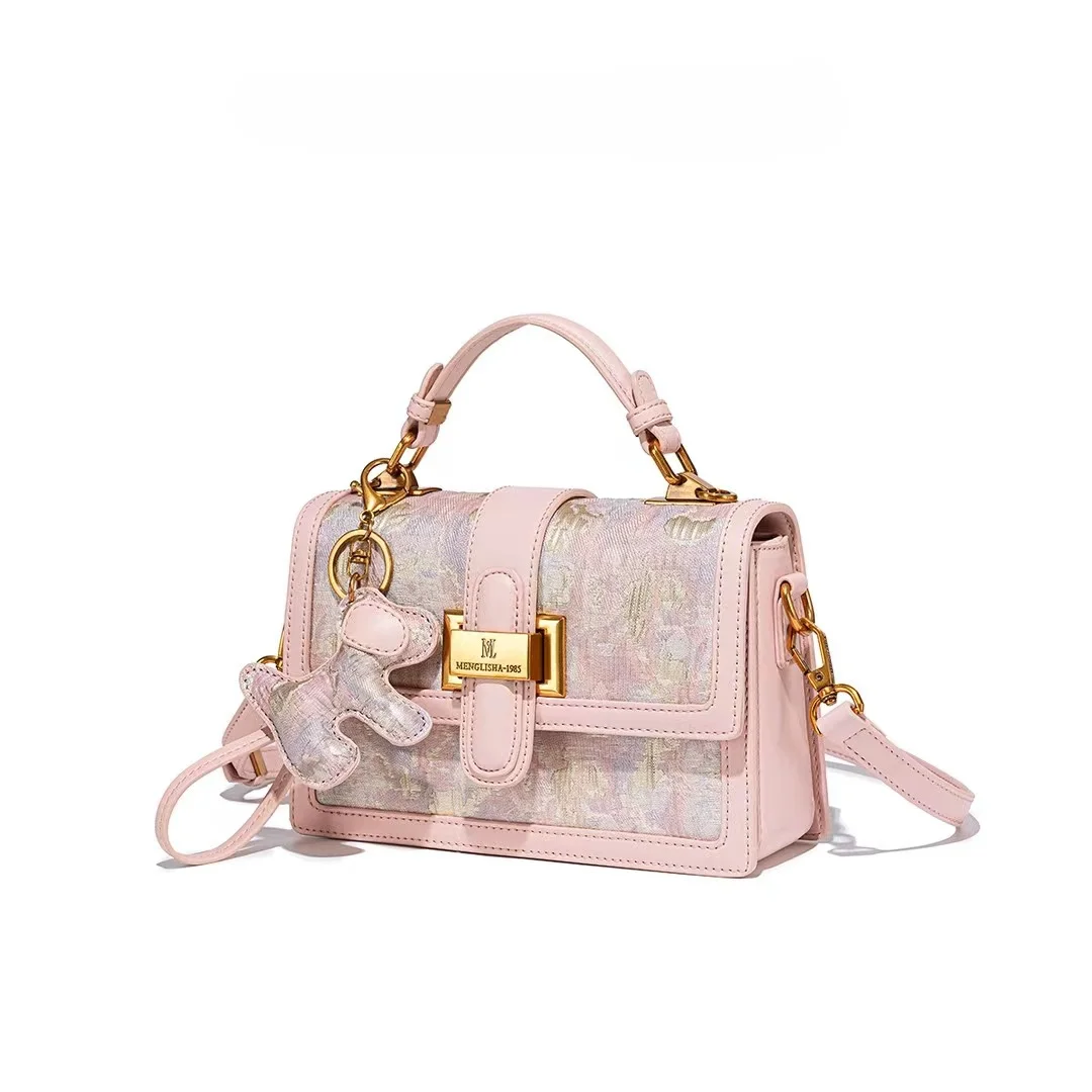 Luxury Brand Chinese Style Embroidered Hand-held Small Square Bag Niche Light Luxury Fashionable Versatile Crossbody Bag