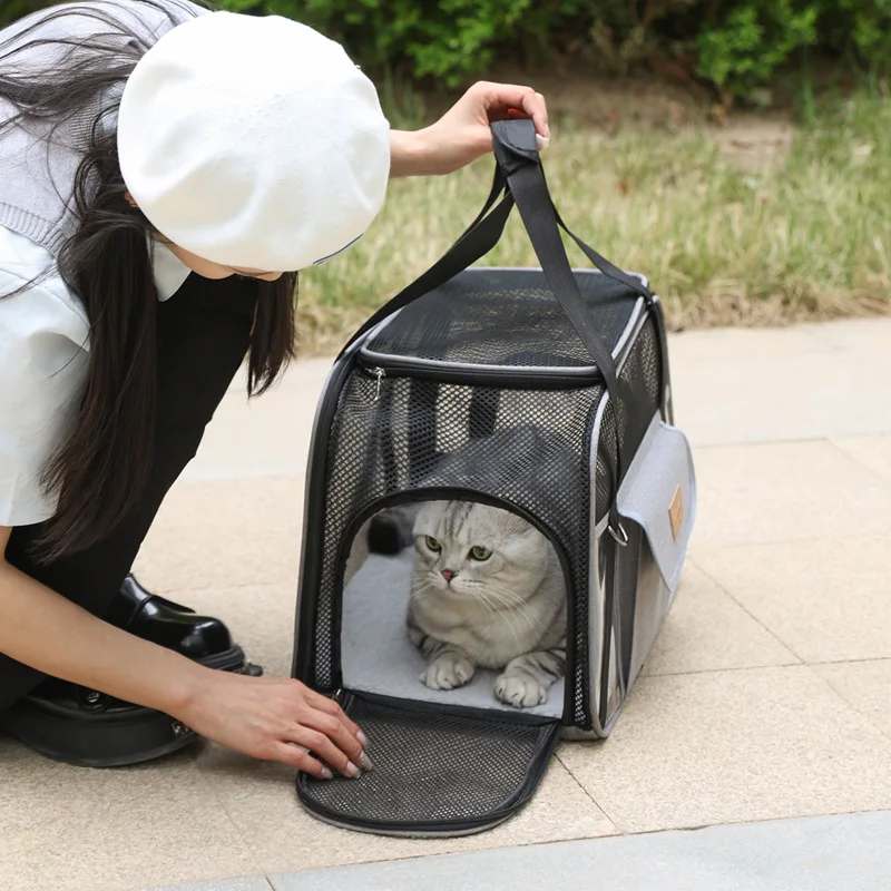 Bolsa de transporte portátil en Oxford para perros y gatos: hombro - imagen 2