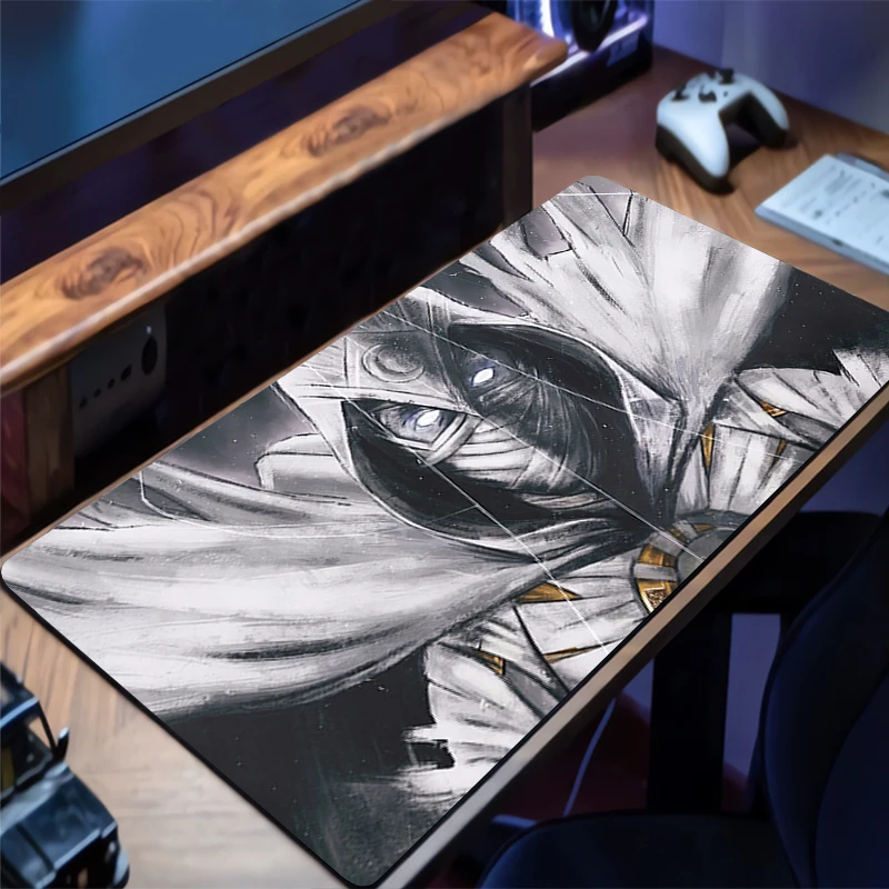 

Mouse Pad M-marvel Moon Knight Game Accessories Cartoon Desk Mat Gamer Keyboard Pad Fashion Brand Mousepad Anime Mausepad