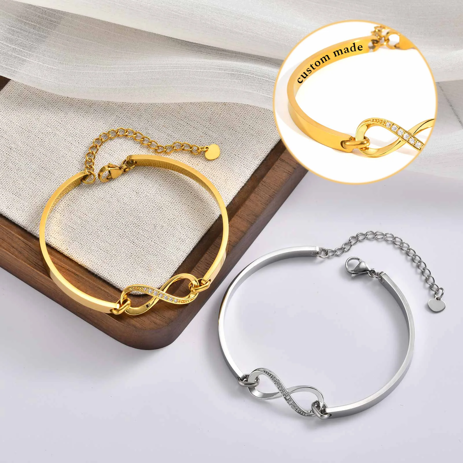إنفينيتي رمز سوار تخصيص هدية للذكرى السنوية للنساء عدد 8 أساور ساحرة أساور موضة الحب الأبدي 2026 جديد #1