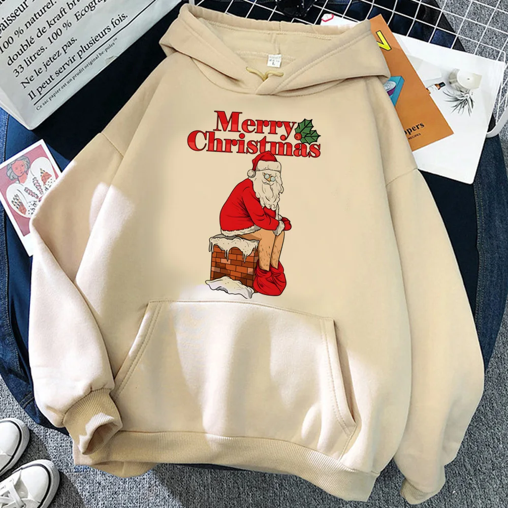 Christmas hoodie patterned comic anime streetwear youthful teen sweatshirts tracksuits Japanese trendy patterned printed design