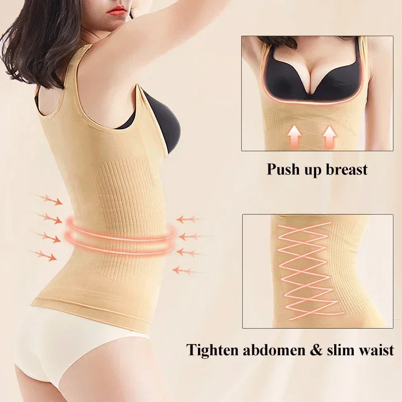Women Slimming Vest Shaper Slimming Control Tank Top Vest Bodysuits Shapewear Waist Corset Girdle Body Shaper