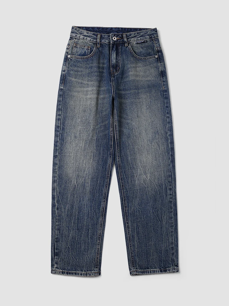 

Men's Straight Leg Jeans Casual Waed Autumn Winter New Sle Versatile Long Pants Loose Fit Classic American Retro