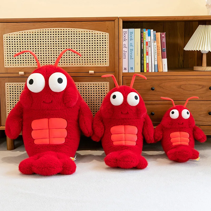 27/38CM New Simulation Belly Crayfish Doll Plush Toy Funny Pillow Party Stuffed Doll Soft Sofa Cushion Children's Birthday Toys