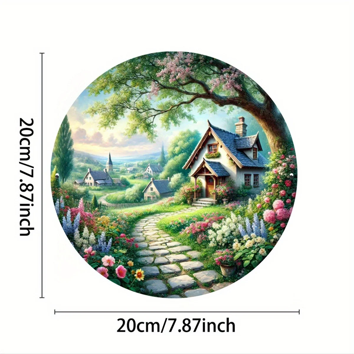 1pc Classic Aluminum Wall Hanging Decorative Sign 