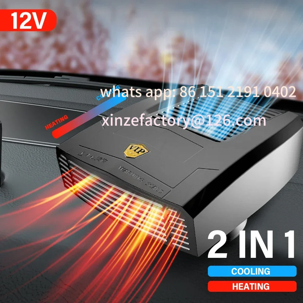 

Customizable Heater 12V 2 in 1 Cooling Portable Powerful Heater 360 Degree Rotation Car Windshield Defroster for Car Aut