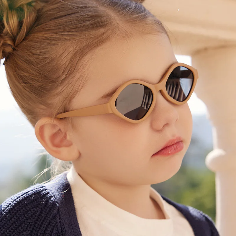 1-3 Years Cat Eyes Polarized Kids Sunglasses Children Sun Glasses Silicone Flexible Boys Girls Baby Eyewear UV400