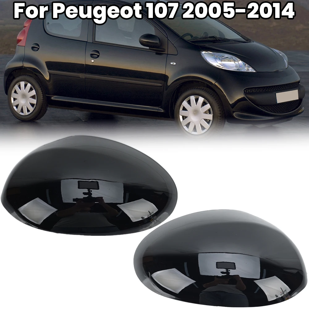 

Door Side Mirror Cover Shell For Toyota AYGO 107CC For Citroen C1 2005-2014 Glossy Black With Buckle Mirrors Caps Left Right