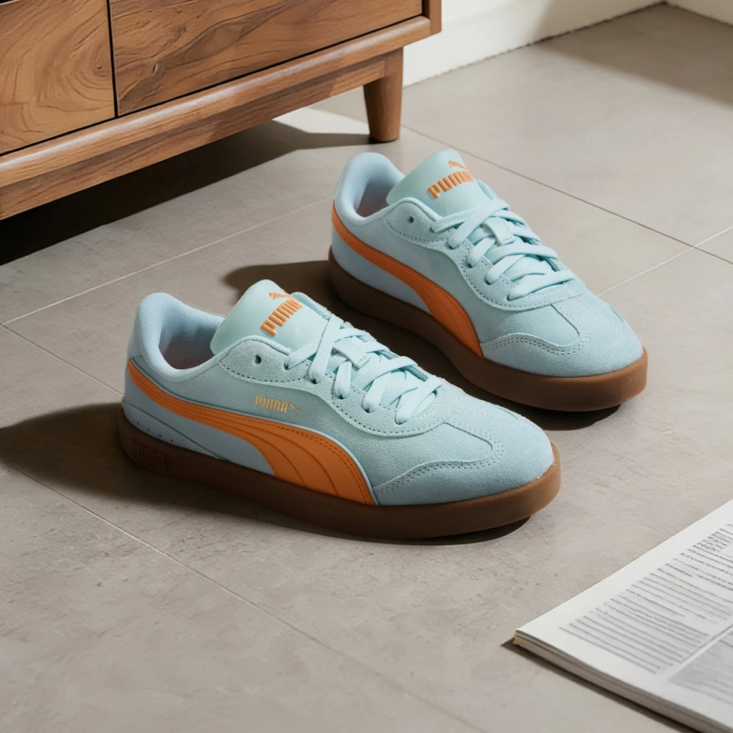 Puma Authentic Club Women's Wear resistant Fit Low cut German Training Shoes 404477-04