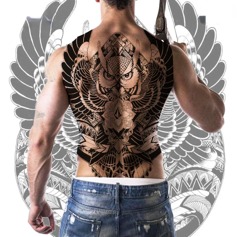 

Dragon Snake Temporary Tiger Tattoo Stickers Men Women Waterproof Full Back Tattoo Stickers Black Tattoos Snake Tattoo Stickers