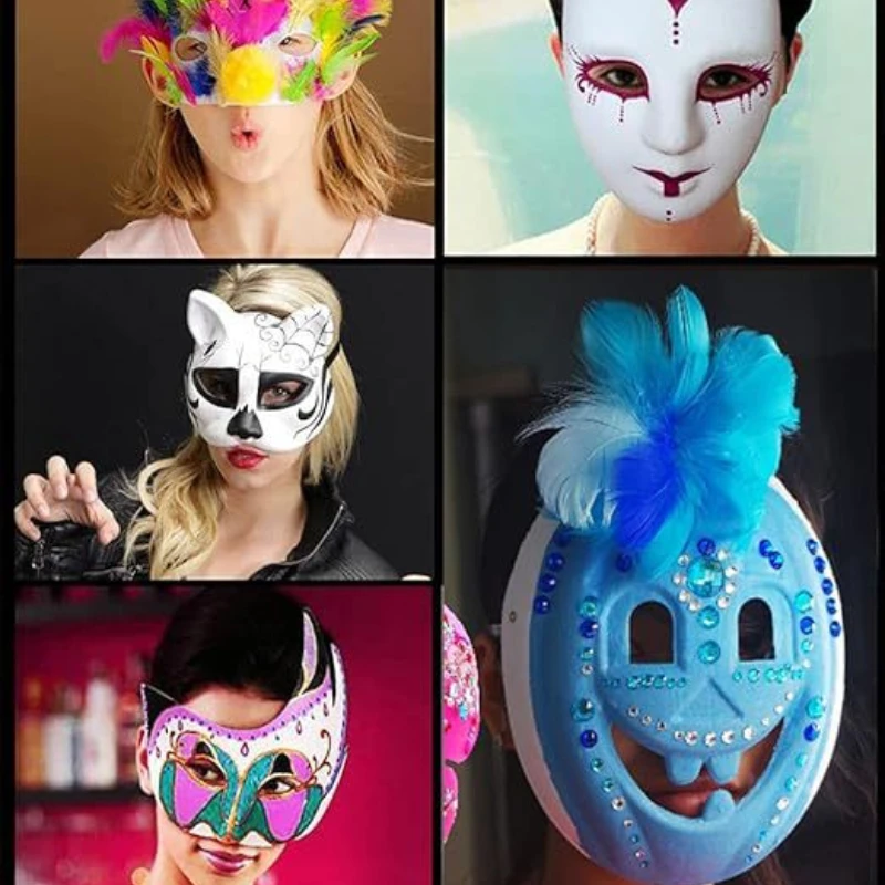 手描きの猫とキツネのマスク,男性と女性,ハーフフェイス,DIY,和風,アニメパーティー,ボール用品,新コレクション