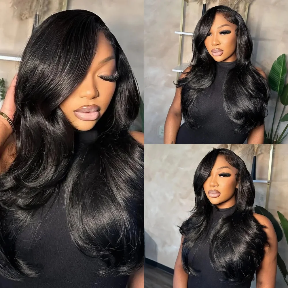 

15A Super Double Drawn Real 13x6 HD Frontal Lace Body Wave 13x4 HD Lace Front Glueless Wig Melt Skins Brazilian Human Hair Wigs
