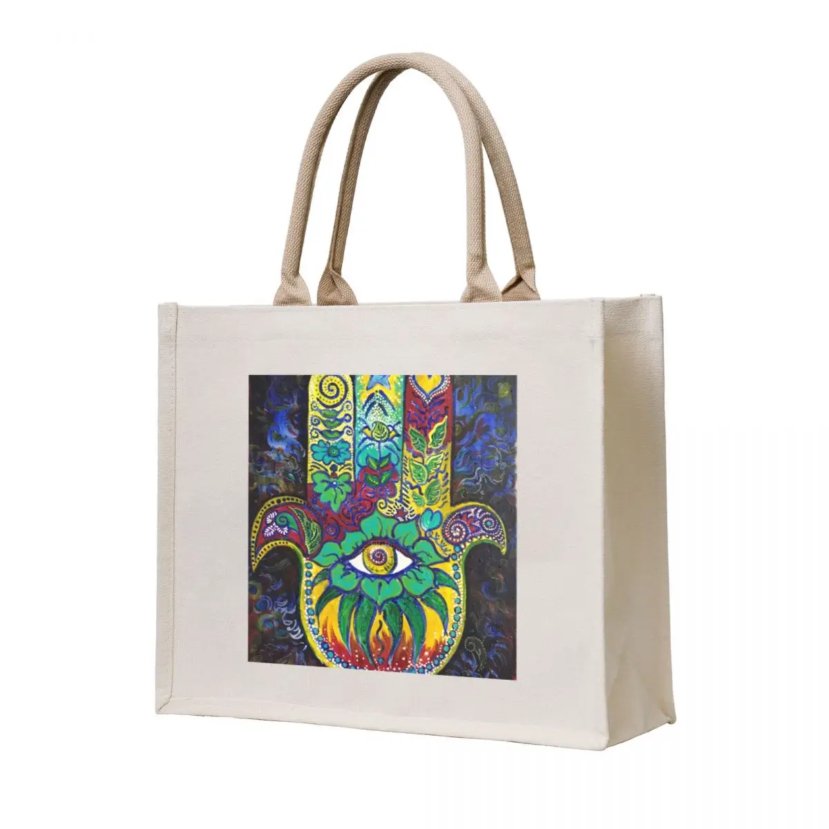 

Blue Hamsa Tote Bag tote bags cloth bags bag for beach eco bag folding