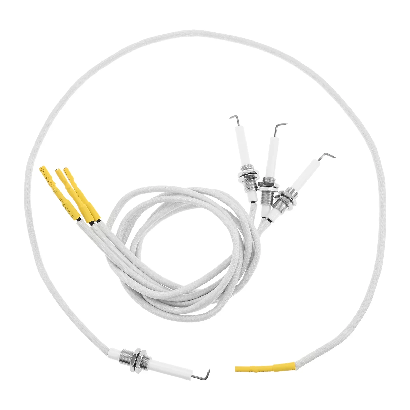 4pcs M10*1 Thread Igniter 27 Inch Ignitor Wire Ceramic Spark Plug Ignition Electrode for Fire Pit Burner Gas Grill Burner BBQ