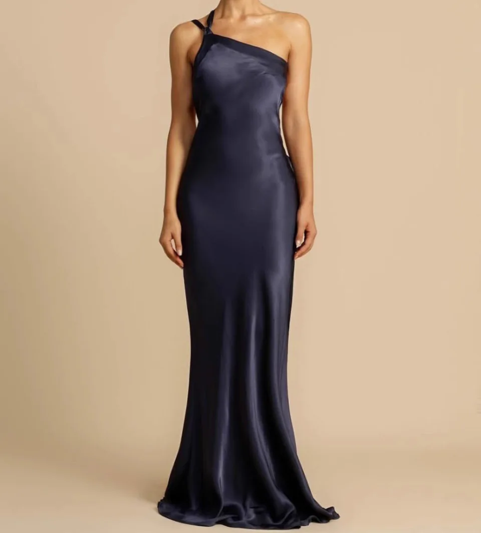 Sukienki wieczorowe Mingmingxi wysokiej jakości, letnie, celebryckie, seksowne, damskie, bez pleców, maxi, na imprezę, złota, elegancka sukienka satynowa.