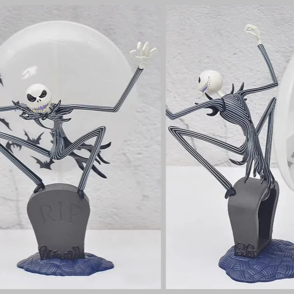 Disney Il Pesadilla Prima di Natale Figura Anime Jack Skellington Modello Ornamenti da tavolo Decorazione per feste di Halloween Regali giocattolo