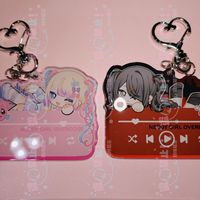 Needy Girl Overdose Music Player Series Keychain Women KAngel Acrylic Key Chain Man Ame Chan Key Ring NGO Goods Cute Bag Pendant