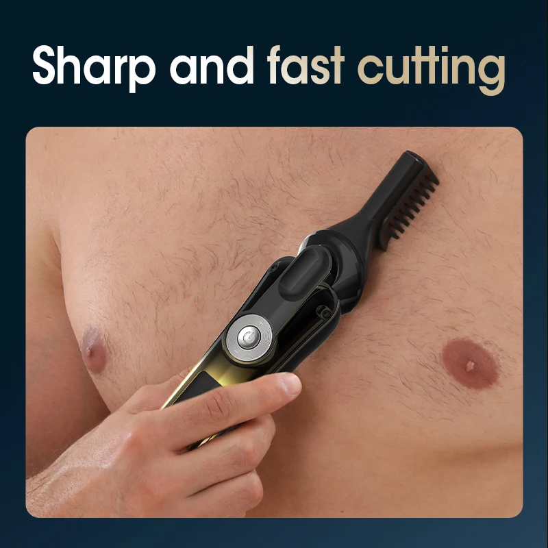 Beard Trimmer for Men Mustache Trim Professional Grooming Kit 6 in 1 Mens Beard Trimmer,Cordless Electric Nose Body Hair Clipper